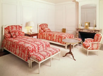 La chambre du général Charles De Gaulle (1890-1970) et de sa femme au Grand Trianon