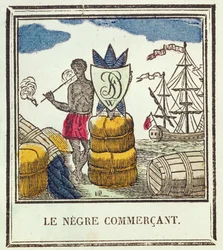 Le marchand noir, planche 529 de Les Petits Métiers