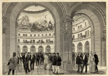 La Bourse du Commerce - Paris (1er arrondissement) - 1889 - gravure du Monde illustré - 1889