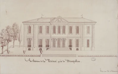 Le Château de la Piscine, près de Montpellier, dessiné par Monsieur de Cenani