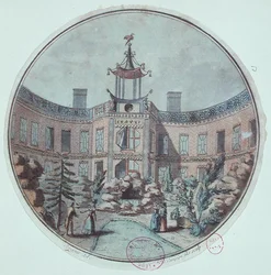 Les Bains Chinois à Paris, établis par Lenoir (gravure en couleur)