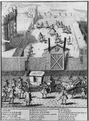 Les Convulsionnaires de Saint-Médard emmenés à la prison de la Bastille, vers 1730