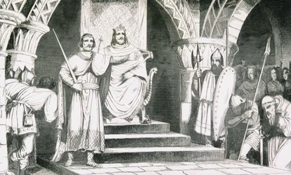 Le couronnement de Childéric II (670-720), tiré de « Histoire de France » de Colart, publié vers 1840