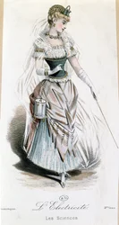 La Fée Électricité, costume pour un bal costumé avec batterie, c.1885