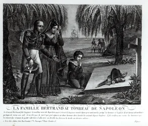 La famille du général Henri-Gratien Bertrand (1773-1844) au tombeau de Napoléon Bonaparte (1769-1821), 1821