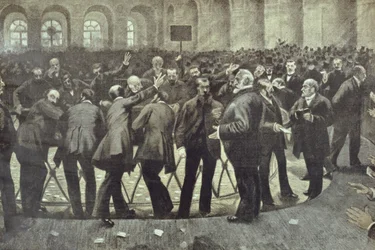 La célèbre Corbeille à la Bourse de Paris, c.1885