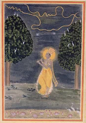 Le joueur de flûte, illustration pour le Prince Diamant, des Mille et Une Nuits, 1895