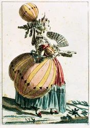 La Coquette volante, vers 1784 (gravure en couleur)