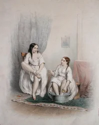 Le Bain de Pieds, milieu du XIXe siècle