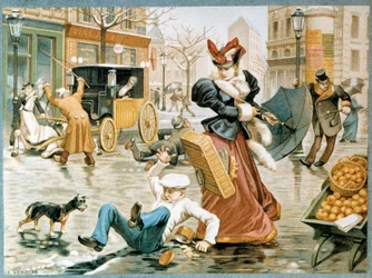 La scène de glace à Paris pendant l