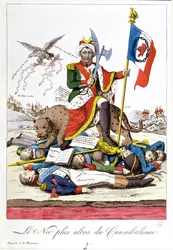 Le Dernier Mot en Cannibalisme, caricature anti-Napoléon, c.1815