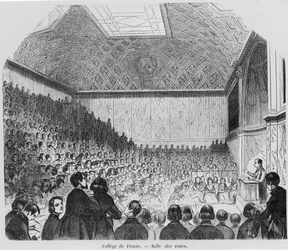 Le théâtre de conférence du Collège de France, de Tableaux de Paris par E. Texier, 1852