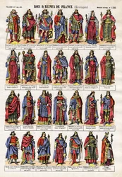 Les reines et rois mérovingiens.