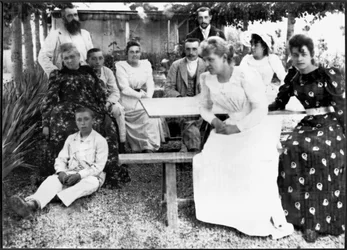 Les familles Monet et Hoschedé, vers 1880