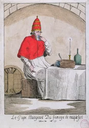 Le Pape mangeant du fromage Roquefort, 1791