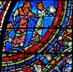 Fenêtre du Fils Prodigue : musiciens à la fête