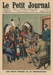 Les Peaux-Rouges et le phonographe, illustration de couverture de 
