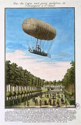 Le dirigeable Robert au-dessus de Saint-Cloud, Paris, 15 juillet 1784