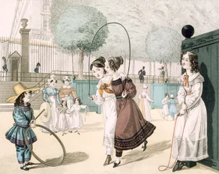 Le Jeu de la corde à sauter, planche 115 de Le Bon Genre, 1822