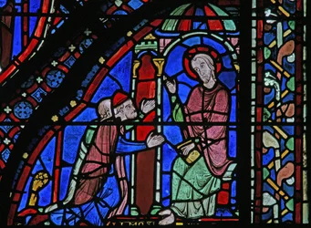 La fenêtre de Saint Jacques : Jacques avec Almongenes (Hermogines) et Filetus