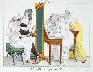 La Toilette, de la série Le Bon Genre, début du XIXe siècle