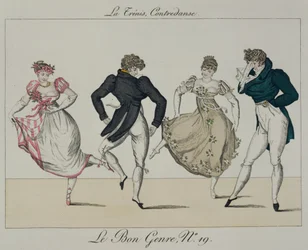 La Quadrille de Trenis, planche 19 de Le Bon Genre, 1805