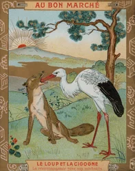 Le Loup et la Grue, une des fables d