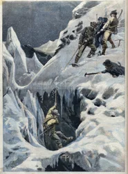 La catastrophe du mont Blanc : la mort des voyageurs et de leurs guides pendant leur expédition, dans « Le Petit Parisien »
