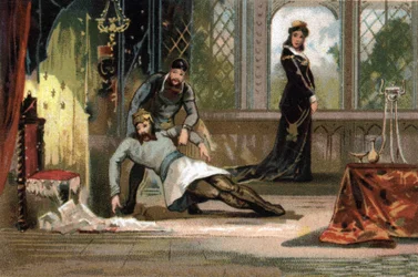 La mort de Louis V dit le Fainéant (c. 967-987), roi de France de 986 à 987. Selon l