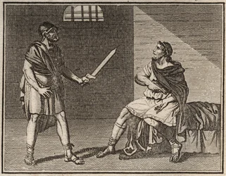 Le général éminent Marius, fuyant Sulla, est capturé à Minturnae, mais personne n