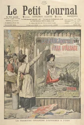 La première afficheuse à Paris, de le Petit Journal, 11 octobre 1906
