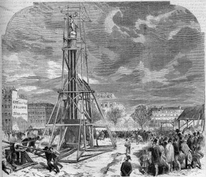 La fontaine du Palmier déplacée à la Place du Châtelet à Paris en 1858.