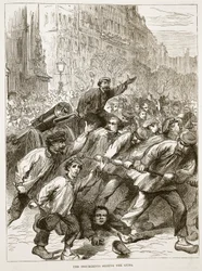 Les insurgés saisissant les canons, mars 1871, illustration de l