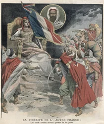 La loyauté des chefs arabes algériens envers la France, couverture du Petit Journal, 15 décembre 1907