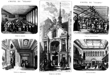 Les bureaux du Figaro, 26 rue Drouot, Paris, 1874