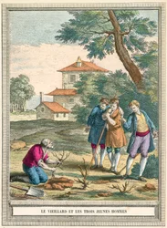 Le vieil homme et les trois jeunes hommes