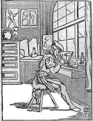 Le peintre sur verre (Vitripictor) au XVIe siècle