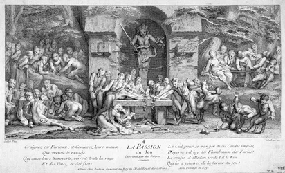 La passion du jeu exprimée par des satyres joueurs
