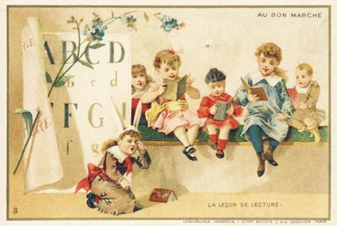 La leçon de lecture, Paris, vers 1900