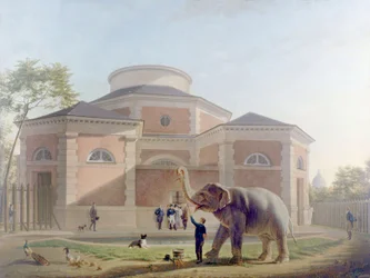 La rotonde au Jardin des Plantes, Paris, vers 1810