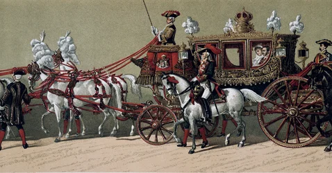 Le cortège royal au mariage du roi Alphonse XII d