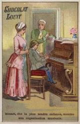 Le très jeune Mozart montrant ses talents musicaux