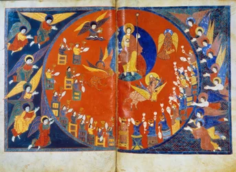 La vision de Saint Jean. Miniature tirée des commentaires de « L