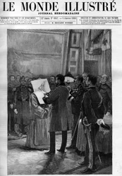 La visite du Président Sadi Carnot (1837-1894) au Val de Grâce - dans "Le Monde Illustré" - en 1888.
