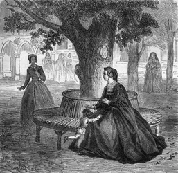La jeune Marie Touchet future maîtresse du roi Charles IX (1550-1574). Gravure dans « L