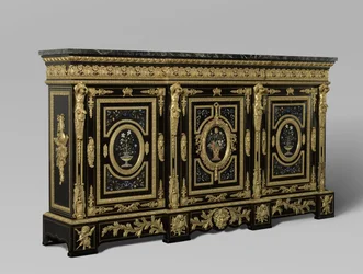 Armoire à trois portes, vers 1835-38 (bois doré avec bronze)