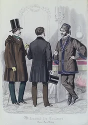 Trois jeunes hommes élégants, décembre 1856