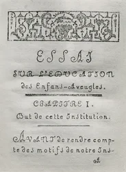 Page de titre du premier chapitre de Essai sur l