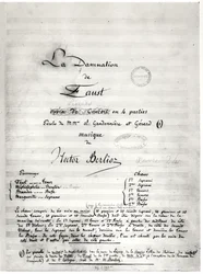 Page de titre de «La Damnation de Faust» d