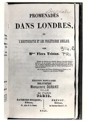 Page de titre de Promenades dans Londres par Flora Tristan, publié à Paris par Raymond-Bocquet et Prévot, 1842